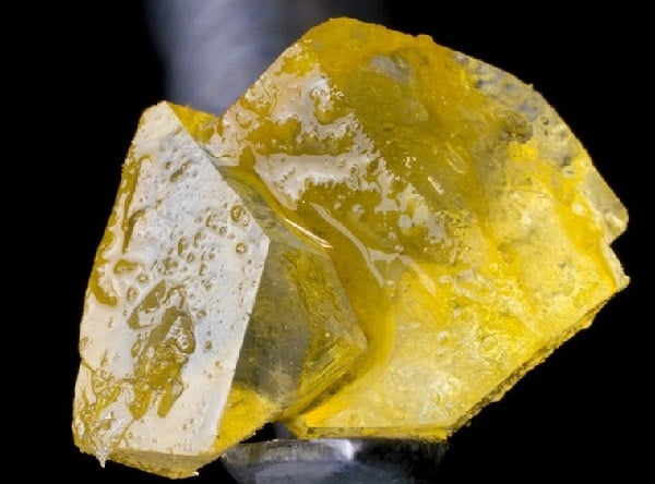 Cannbinoid Crystal covered in Terpene Sauce