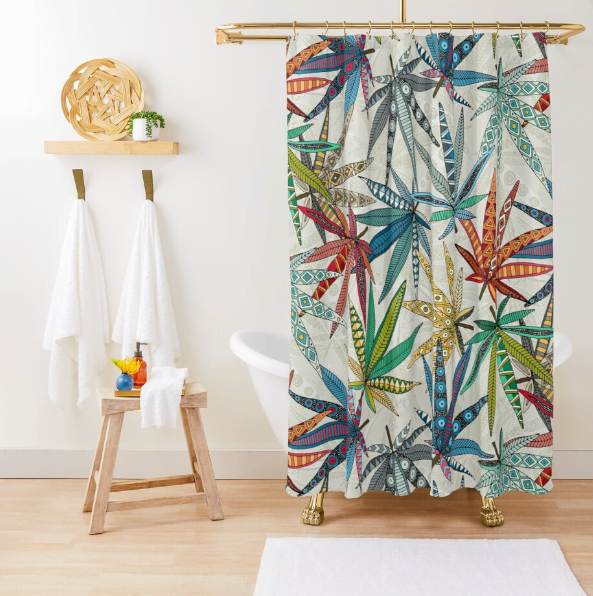 Spice Up To Your Bathroom Decor With These Dope Cannabis Shower