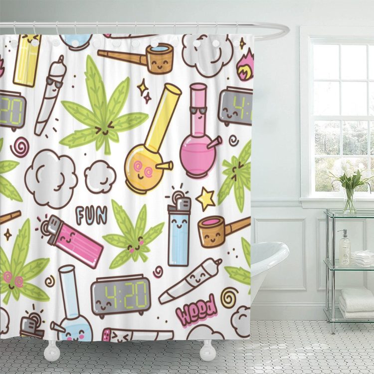 Spice Up To Your Bathroom Decor With These Dope Cannabis Shower