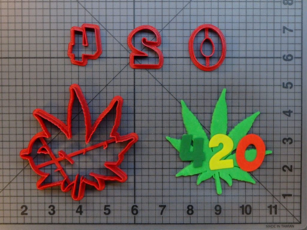 cannabis leaf cookie cutters