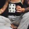 Coffee mug with marijuana leaf print