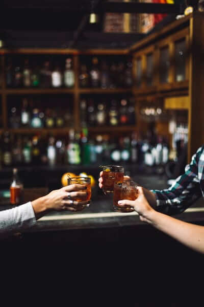 Cannabis Cocktail - Old Fashioned drinks with cheers