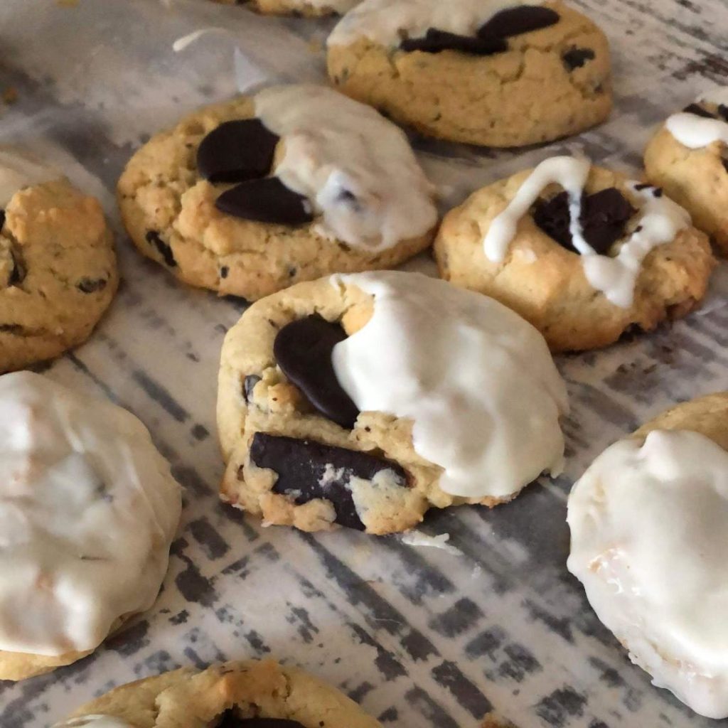 Cannabis Chocolate Chip Cookies Dipped White Chocolate