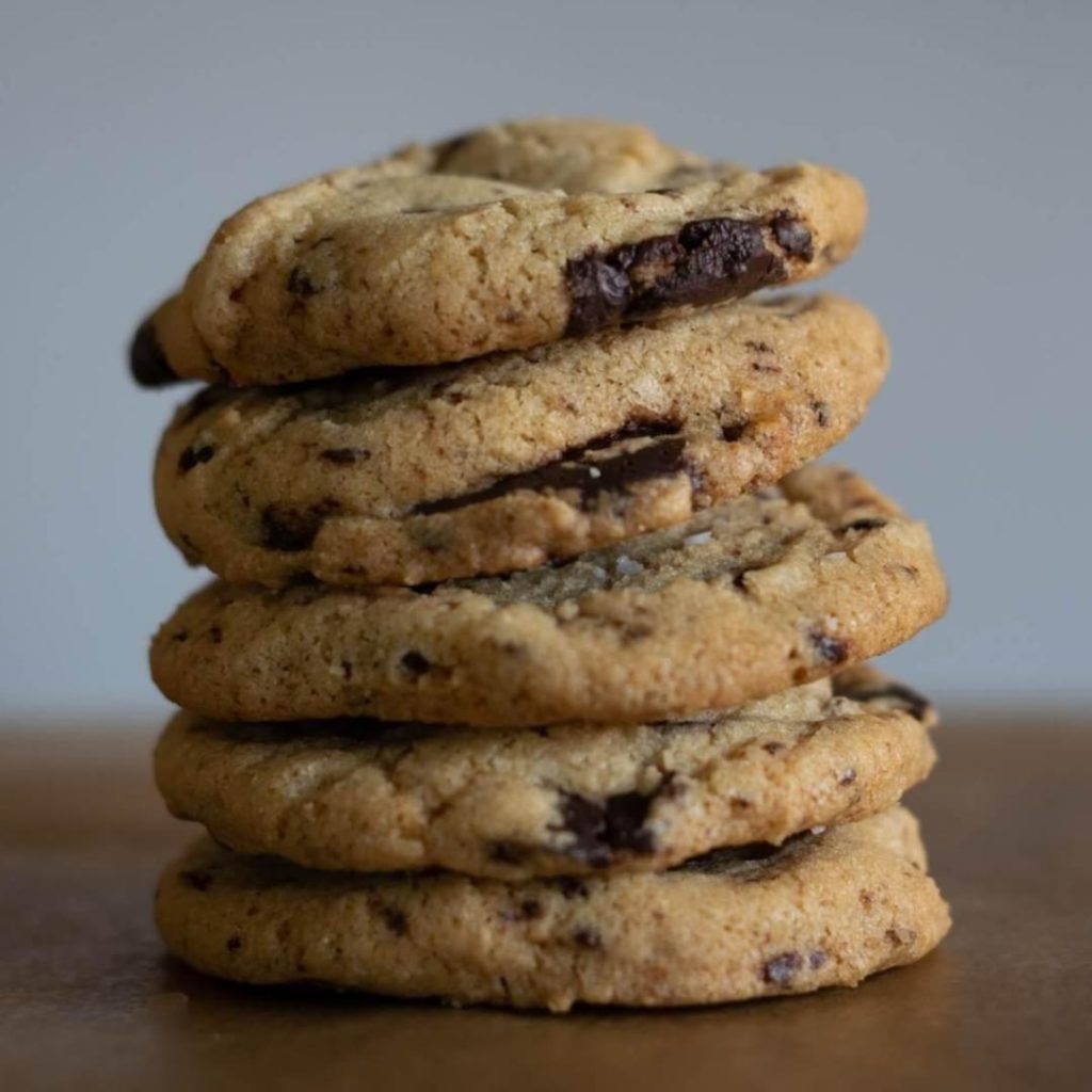 Pile of Chocolate Chip Biscuits