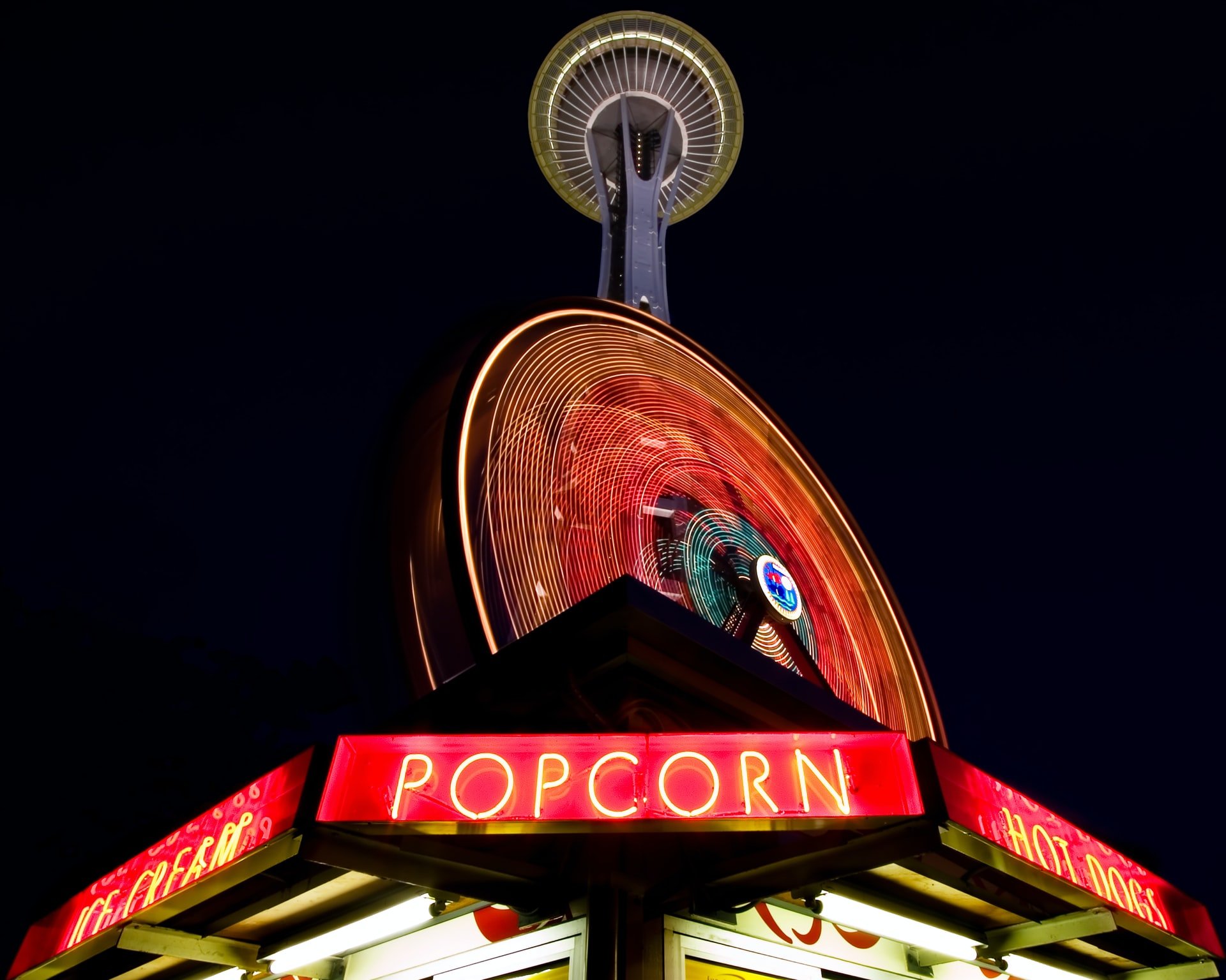 Planet Popcorn Neon Lights