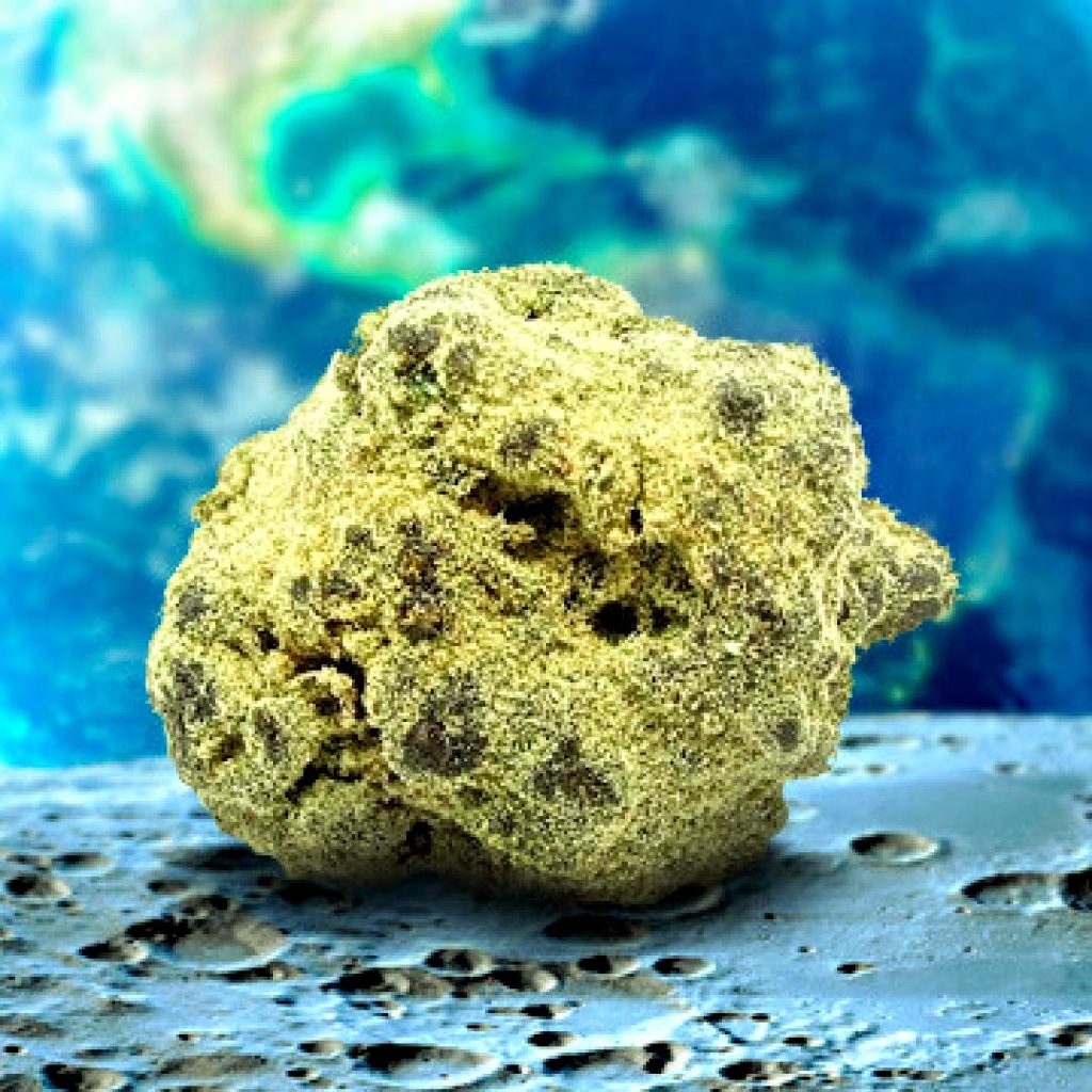 Moon rock With Lunar Background